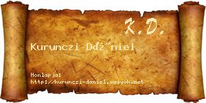 Kurunczi Dániel névjegykártya